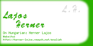 lajos herner business card